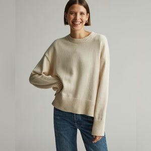 The Organic Cotton Crew Canvas Sweater L